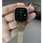 Square Dial Watch for Men – Slim Steel Quartz Timepiece thumbnail