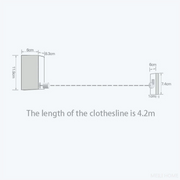 MEILI HOME Telescopic Clothesline – Retractable Clothes Drying Rope (4.2M) thumbnail